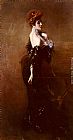 Famous Dress Paintings - Portrait Of Madame Pages In Evening Dress